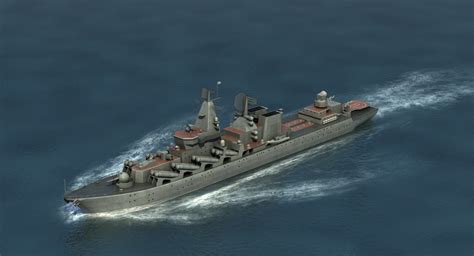 Slava class cruiser 3D model - TurboSquid 1280792