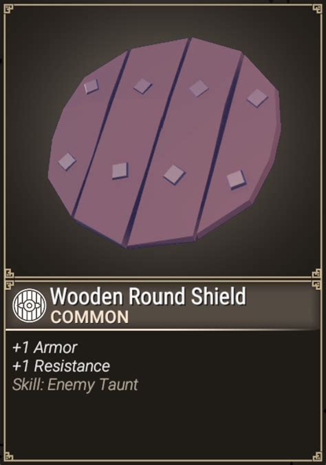 Wooden Round Shield - Official For The King Wiki