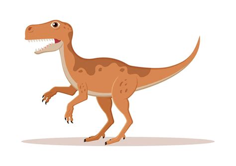 Raptor Dinosaur Cartoon Character Vector Illustration 29110868 Vector ...