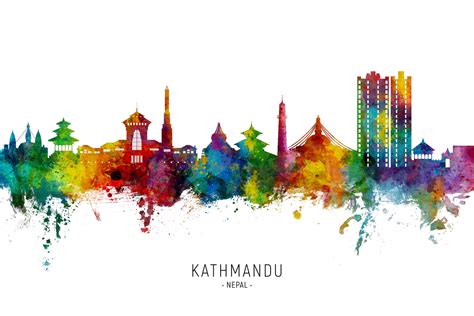 Wall Art Print | Kathmandu Nepal Skyline | Europosters