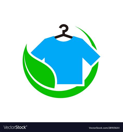 Eco laundry dry cleaner logo design template Vector Image