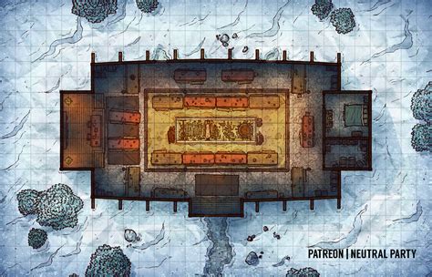 Mead Hall Battlemap : r/DungeonsAndDragons