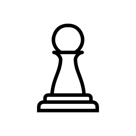 Pawn icon isolated on white background from chess game collection. pawn icon thin line outline ...