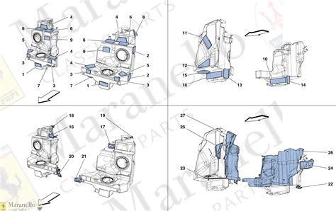 119 - Screens, Windows And Seals parts diagram for Ferrari 488 GTB ...