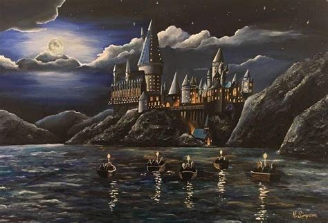 Nice Hogwarts Painting by HollySimpsonArt : harrypotter | Hogwarts painting, Harry potter ...