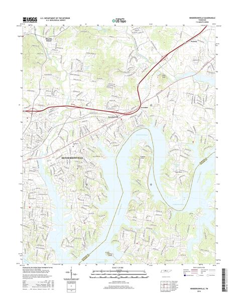 MyTopo Hendersonville, Tennessee USGS Quad Topo Map