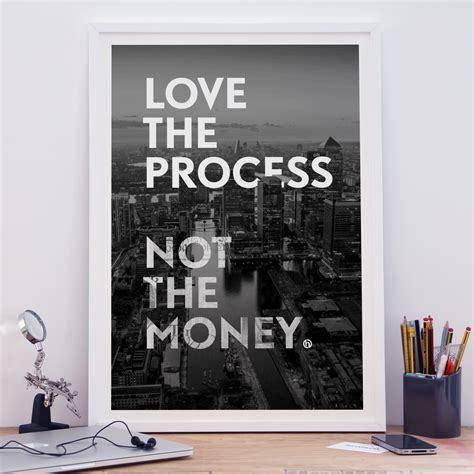 love the process – motivational poster – Helmm