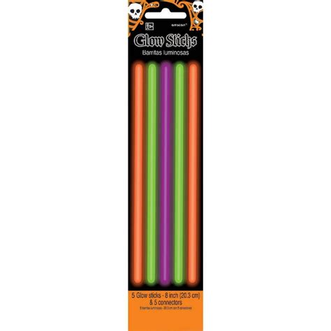 Halloween Glow Sticks 8" (5) - Walmart.com - Walmart.com