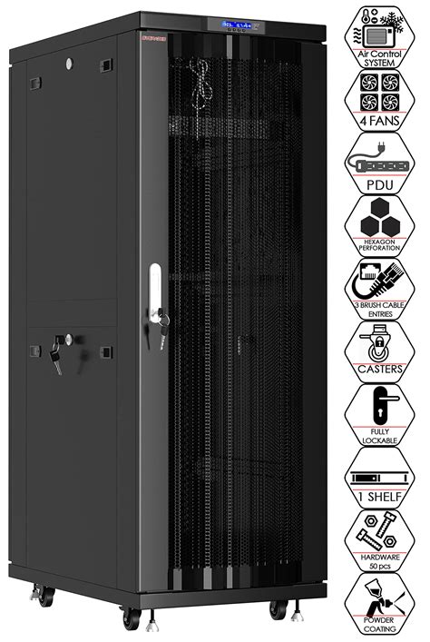 Buy Sysracks - 42U - Server Rack - Locking Cabinet - Network Rack - Av Cabinet - MESH Doors ...