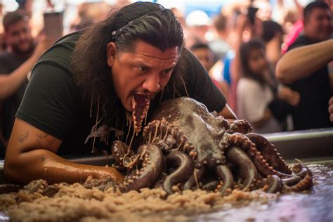 Annual National Live Octopus Eating Competition (San Antonio) : r/weirddalle