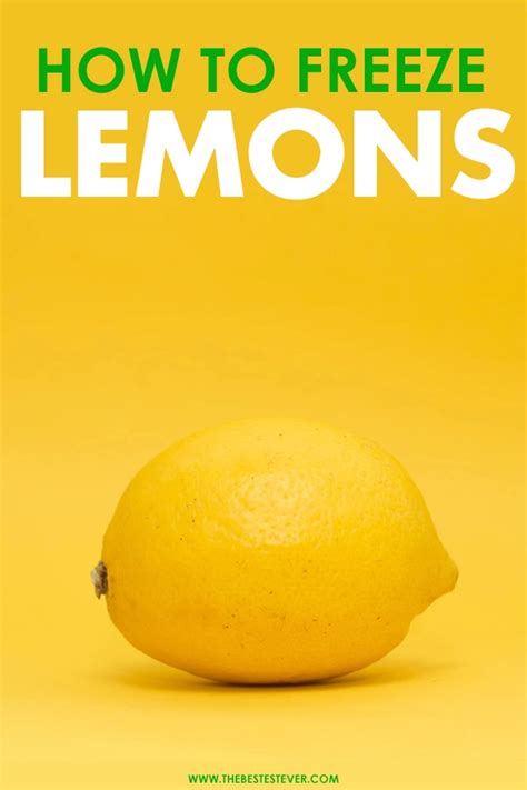 Can You Freeze Lemons? We Answer That, Along With Some Cool Tips ...