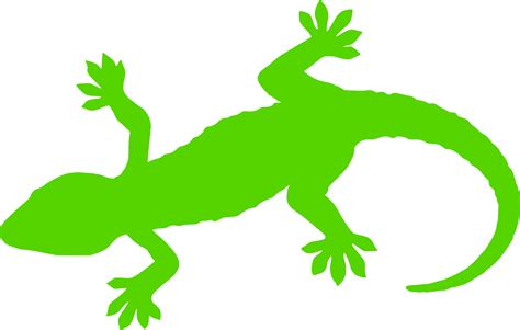 Premium Vector | Vector black and white silhouette lizard gecko - Clip Art Library