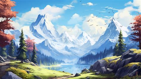 Alpine Scenery by Aiqoz on DeviantArt