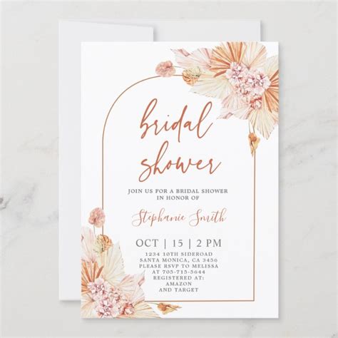 Bohemian Terracotta Bridal Shower Invitation | Zazzle.com