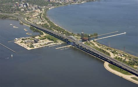 Skyway Bridge, Hamilton Burlington Aerial Stock Photo - Image of harbour, ontario: 89095010