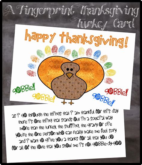 HollysHome Family Life: A Fingerprint Thanksgiving Turkey Card ...