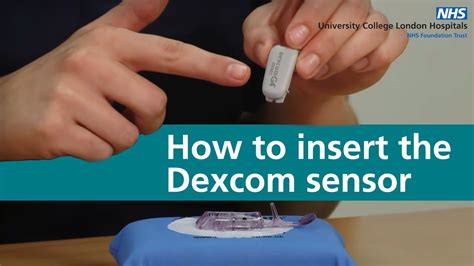 How to insert the Dexcom sensor - YouTube