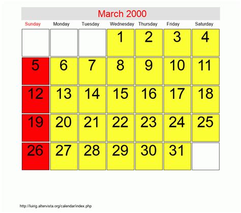 march 27 2000 calendar - theheer.com