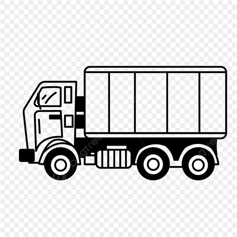 Transport Camion Clipart Noir Et Blanc PNG , Camion Clipart Noir Et ...