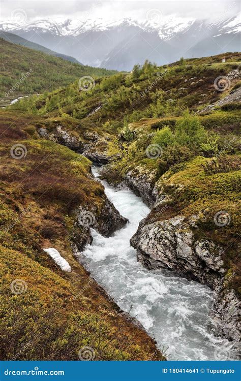 Tundra landscape in Norway stock image. Image of outdoors - 180414641