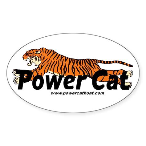 Power Cat Port Logo Oval Decal by powercatboat