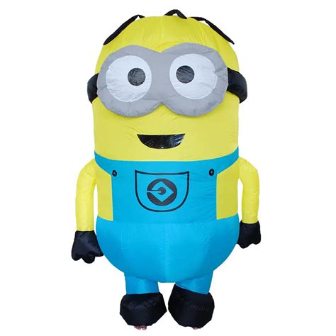 2018 Inflatable Minions Halloween Despicable me little yellow man mascot costume clothing for ...