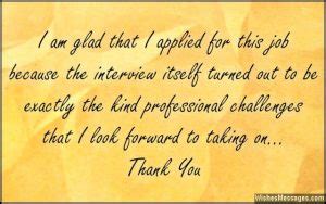 Thank You Messages for Job Interview: Thank You Notes – WishesMessages.com