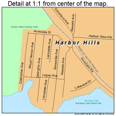 Harbor Hills Ohio Street Map 3933362