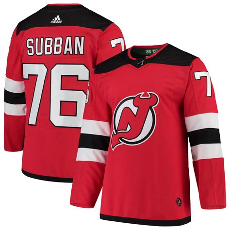 Men's New Jersey Devils P.K. Subban adidas Red Authentic Player Jersey