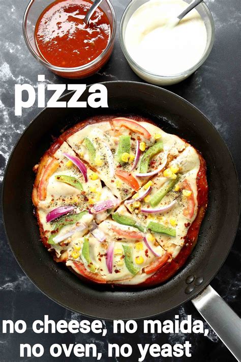 no cheese pizza recipe | pizza without cheese | no maida no oven pizza