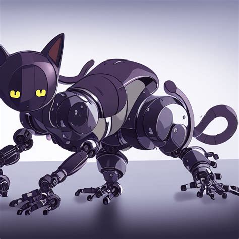 Anime Robot Cat Graphic · Creative Fabrica