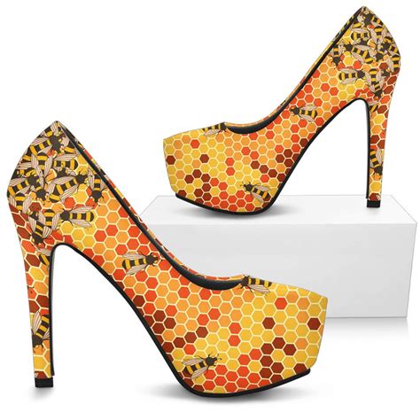 HONEYCOMB BEE HEELS - FREE SHIPPING WORLDWIDE | Heels, Bee, Shoes