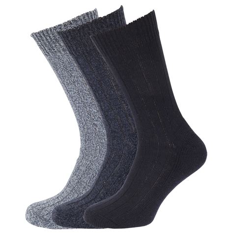 Mens Wool Blend Socks with Wool Padded Sole (Pack Of 3) - Walmart.com