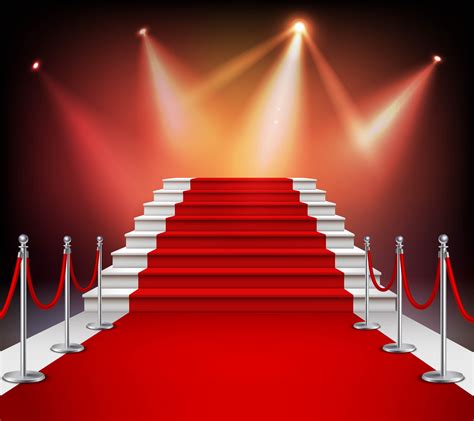 Red Carpet With Stairs 476413 Vector Art at Vecteezy