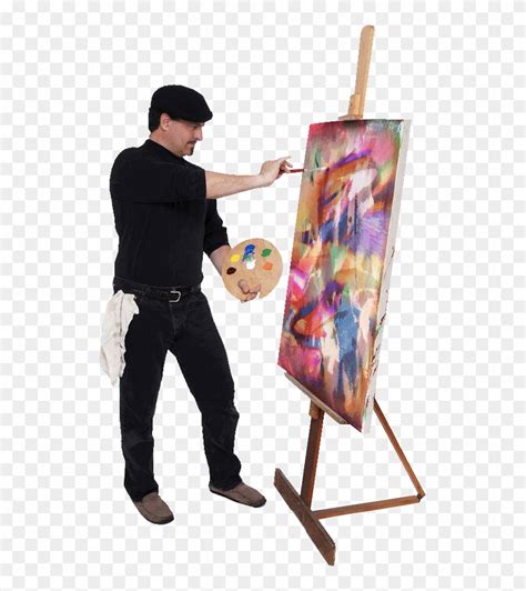 Person Painting Png - Artist Painting On Canvas, Transparent Png - 521x864 (#54183) - PinPng