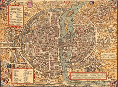 Old Paris City Map
