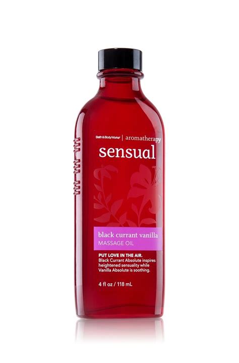 Bath & Body Works Sensual - Black Currant Vanilla Aromatherapy Massage Oil | Bath & Body ...