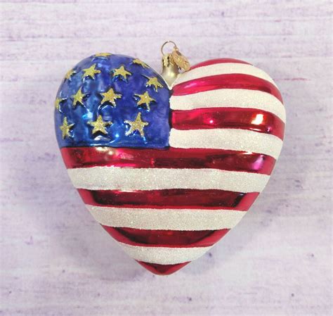 Christopher Radko Brave Heart Christmas Ornament Commemorating 9/11 Heart w/ Tag #Chris… | Heart ...