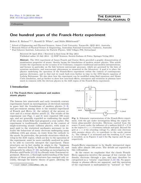 One hundred years of the Franck-Hertz experiment