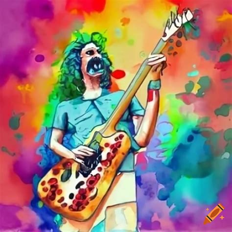 Frank zappa-themed pizza