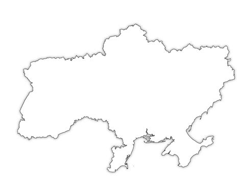 Ukraine Outline Map, Ukraine Blank Map