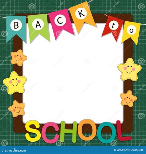 Back To School Frame Cartoon Vector | CartoonDealer.com #72998199