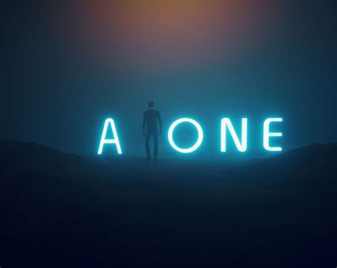 Alone Wallpaper 4K, Neon, Neon typography, Dark