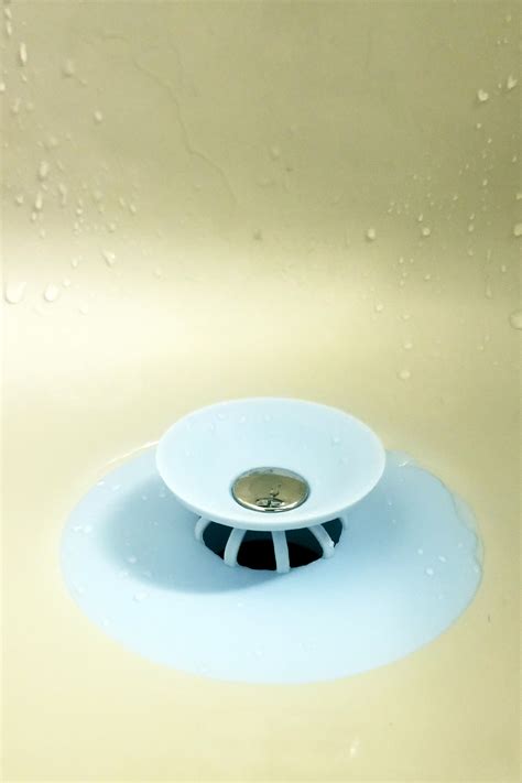 Silicone Bathtub Drain Stopper | Push Button Action - A Strainer and ...