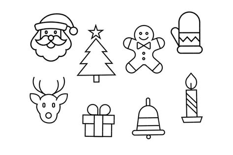 Outline Christmas Characters