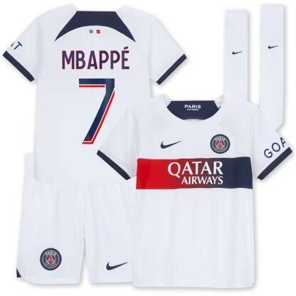 Mbappé PSG 23/24 Away Kids Kit - SoccerArmor