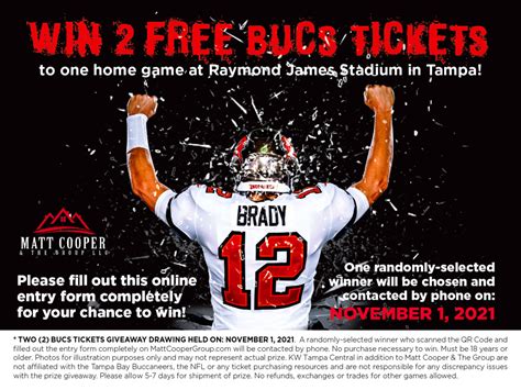 Win Free Bucs Tickets