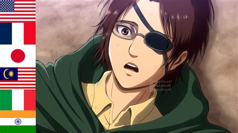 ""Hange Death"" in 6 Countries Attack On Titan Season 4 Part 3 Cour 1 - YouTube