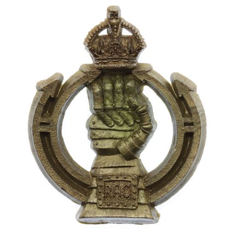 Royal Armoured Corps (R.A.C.) WW2 Plastic Economy Cap Badge