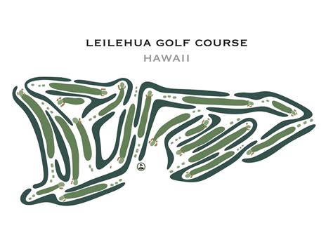 Leilehua Golf Course Hawaii Golf Course Map Home Decor - Etsy